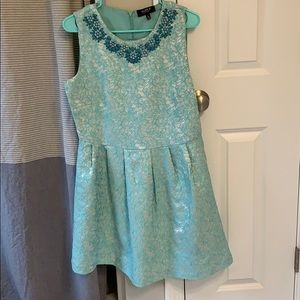 Beaded Neckline Cocktail Dress
